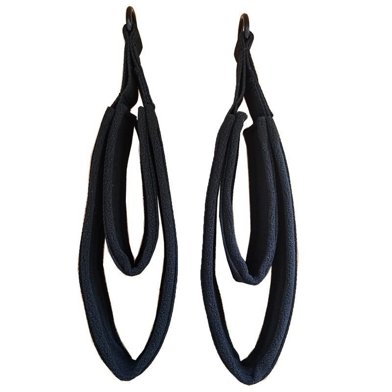 LOOEEL 2Pcs Pilates Double Loop Straps Feet Fitness Equipment Straps Double Padded Pilates D-Ring Loops Yoga Double Loop Straps Handle Straps Pilates Reformer Accessories for Home Gym Workout - Image 1